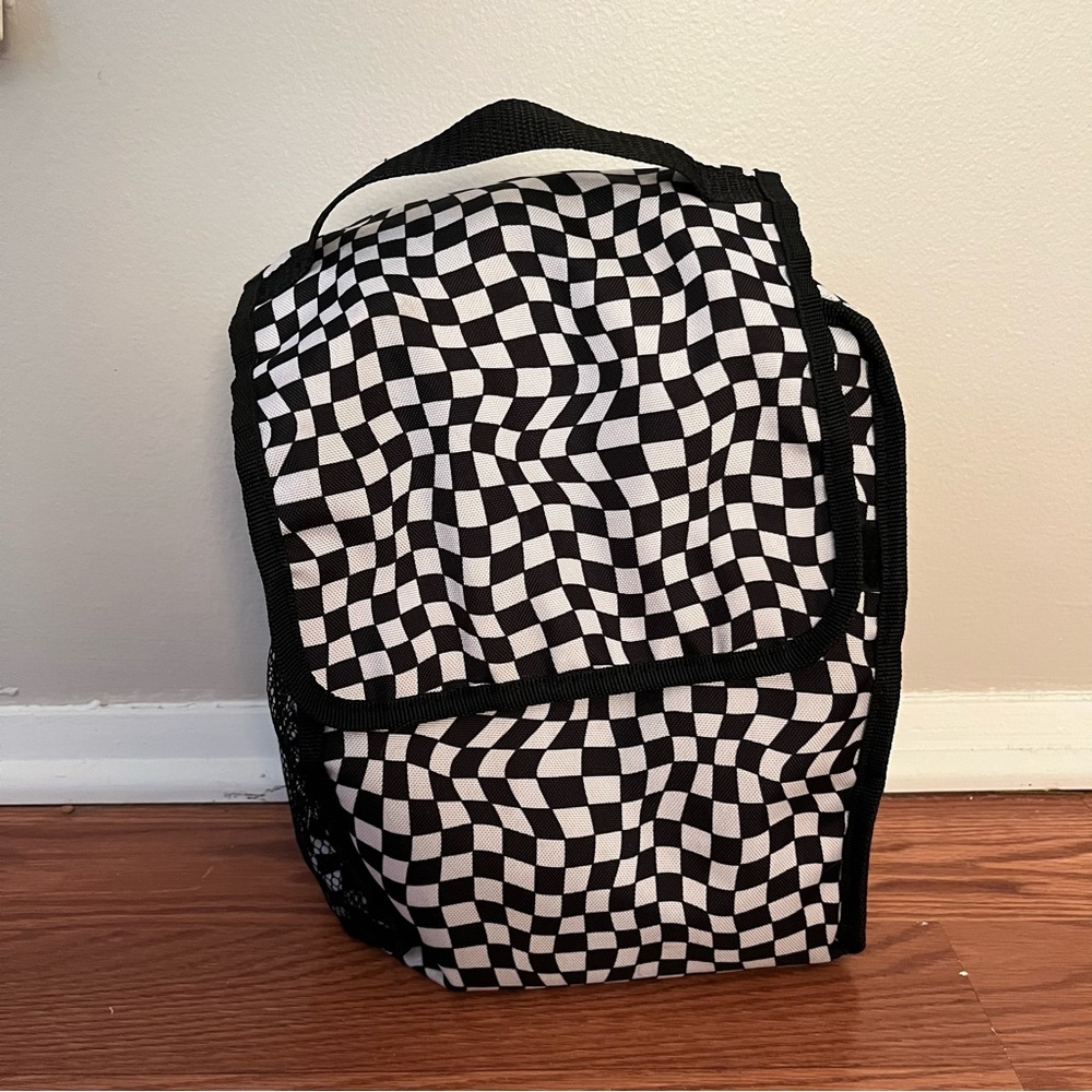 MANNA | Black and White Checkered Backpack